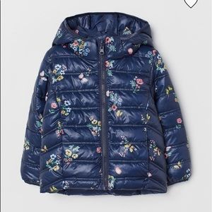 H&M Girls Reversible Puffer Coat - Size 7/8